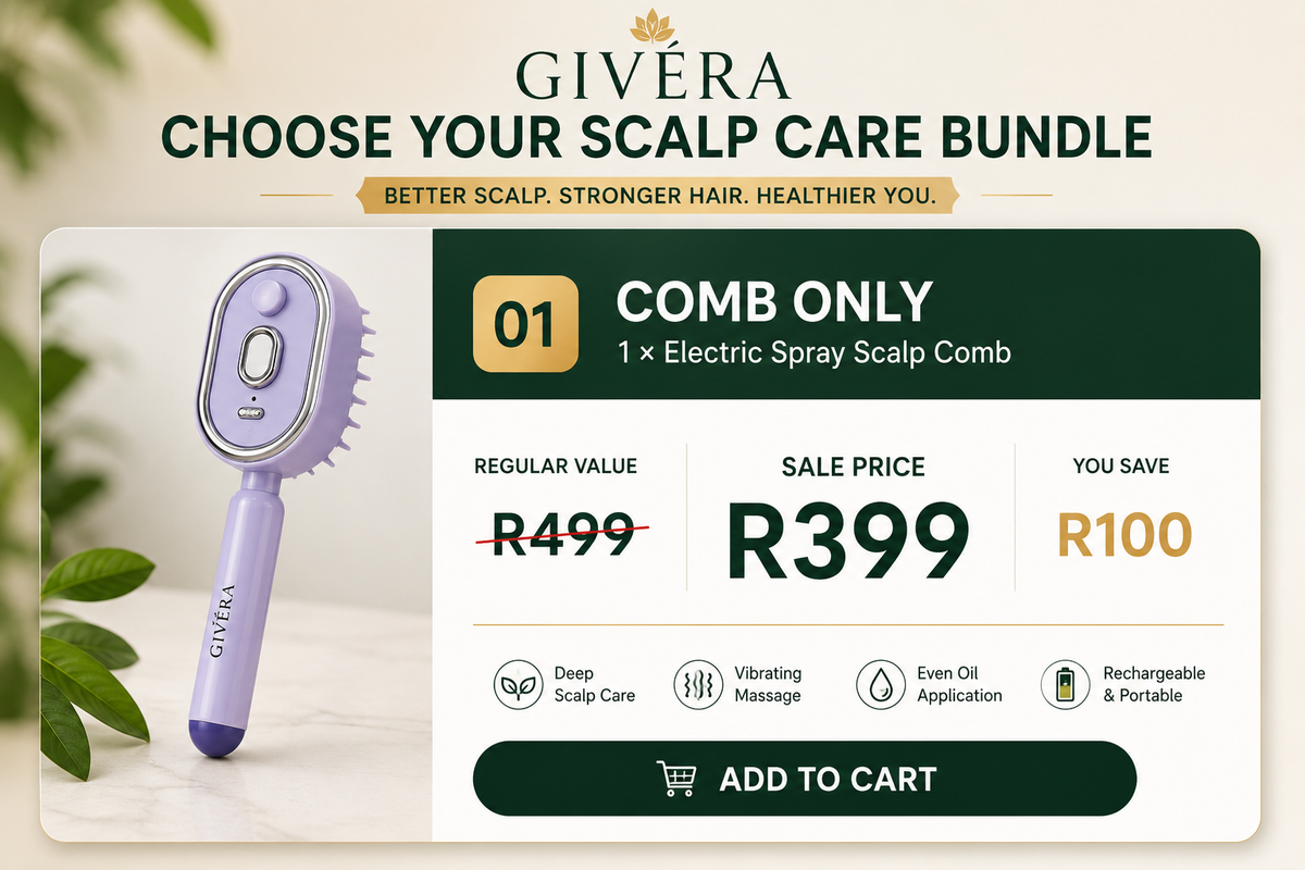 Givéra Electric Spray Scalp Comb™ — Deep Scalp Care Made Easy