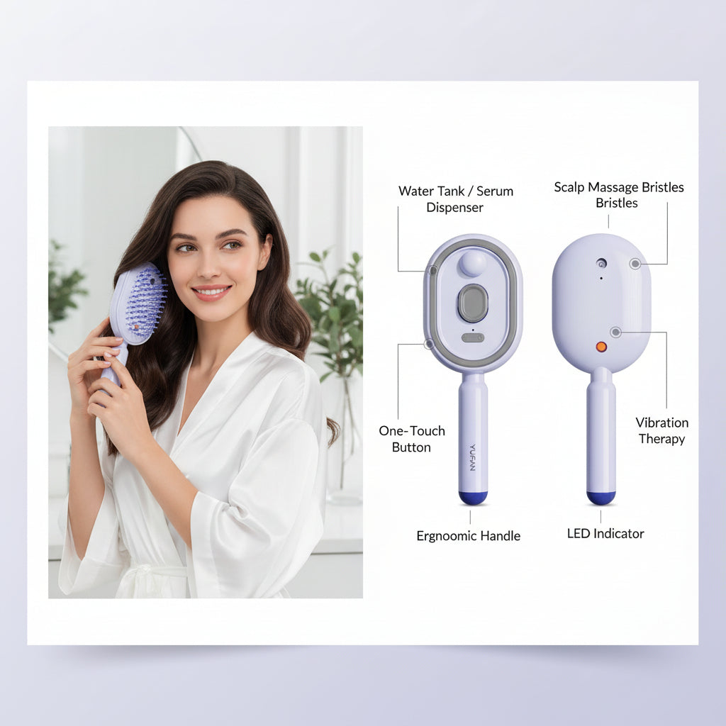 Givéra HydraTouch™ Electric Spray Hair Brush