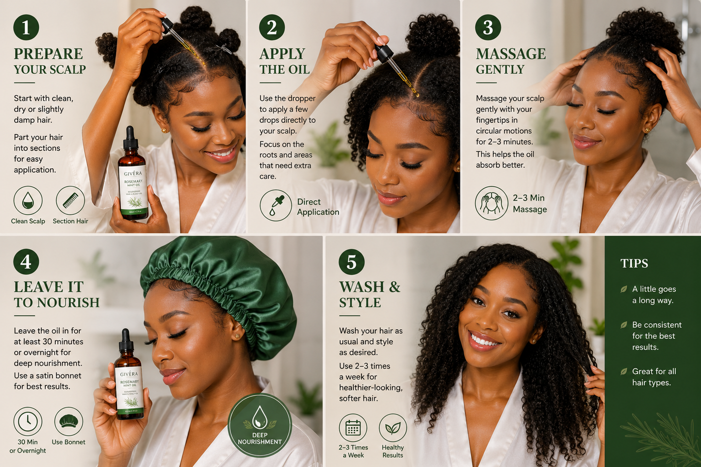 Givéra Rosemary Mint Oil™ – Root Nourishing Hair & Scalp Elixir