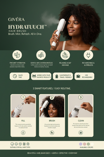 Givéra HydraTouch™ Electric Spray Hair Brush